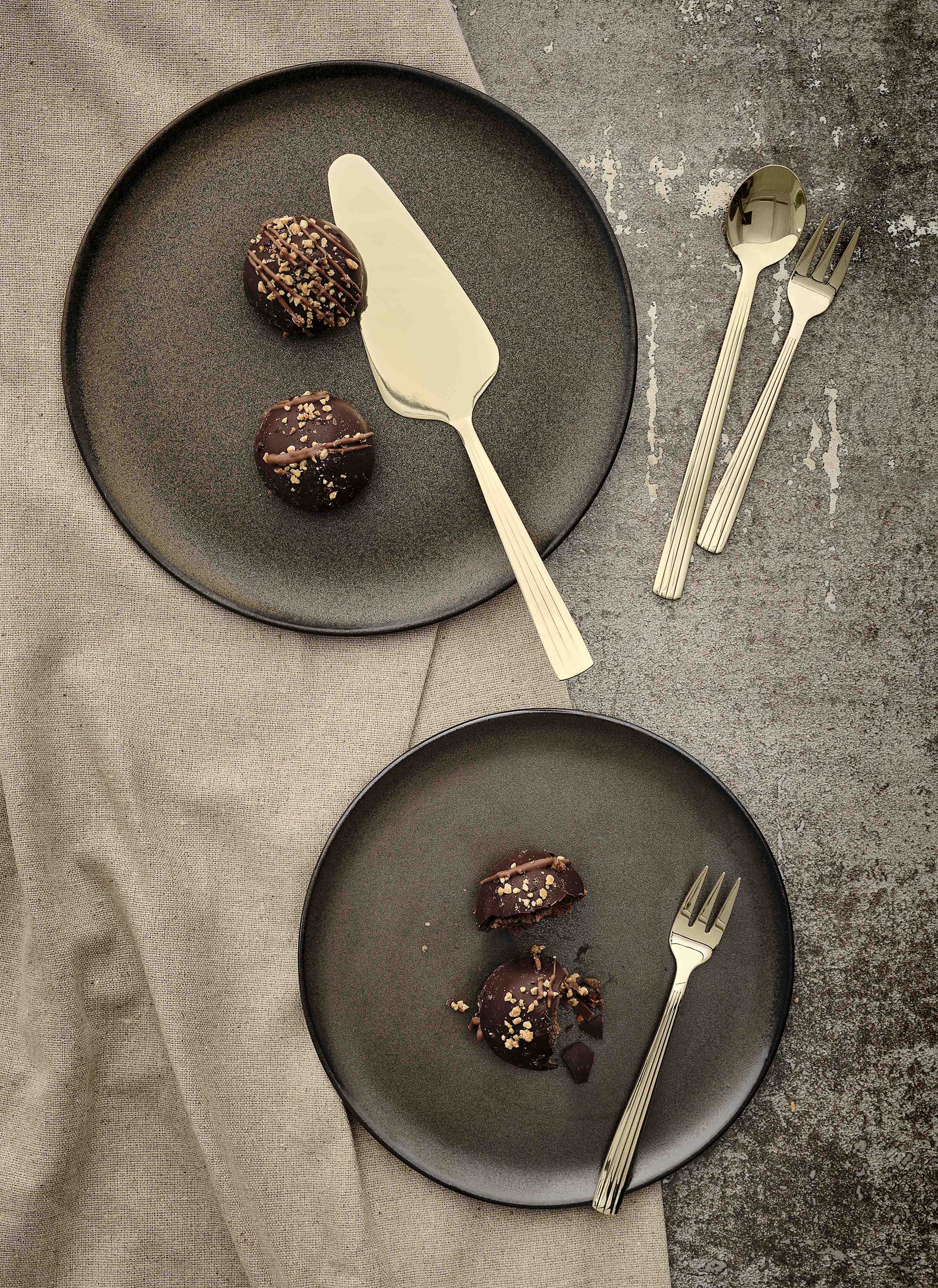 Kagegafler, Champagne guld - 4 stk.